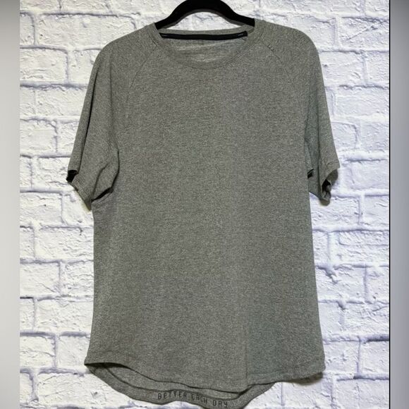 Lululemon Drysense T-Shirt Mens Medium Rhino Grey Short-Sleeve Stretch Gym - Picture 1 of 8